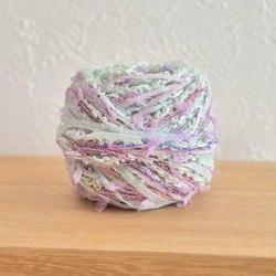 引き揃え毛糸玉* グレー×ピンク〜グレー〜モスグリンフラッグ 毛糸