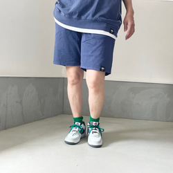 「2024新品」【男女皆宜】染色短褲【藍色】 第5張的照片