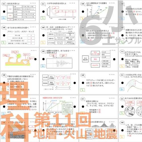 中学受験 暗記カード【6年上 社会・理科 10-17回】組分けテスト