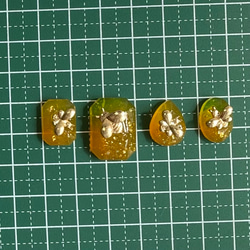 金色ミツバチと蜂蜜色の宝石　ピアス・イヤリング・ネックレスに 8枚目の画像