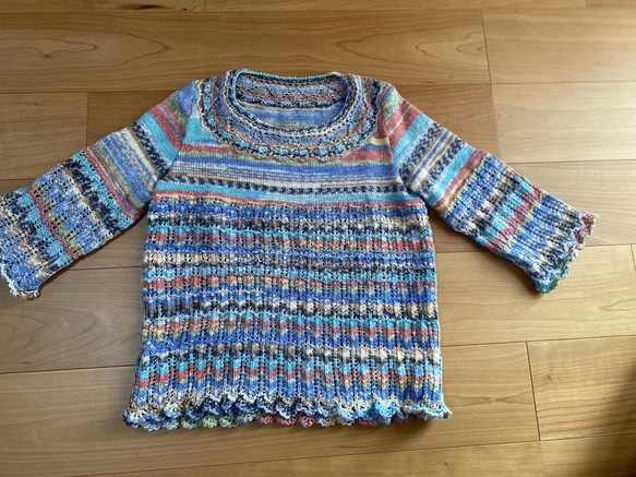 新品 段染め毛糸使用 手編みセーター ニット・セーター riko 通販  