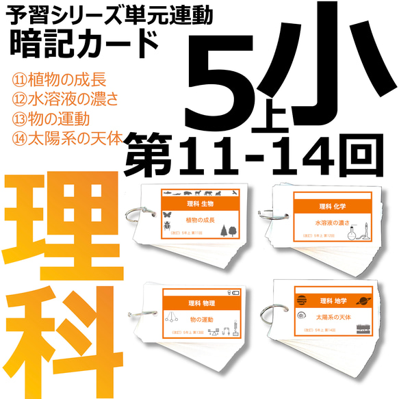 中学受験 暗記カード【4年下 社会・理科11-18回】 予習シリーズ 組分け対策 中学受験 暗記カード【4年下 社会・理科11-18回】 予習シリーズ 組分け