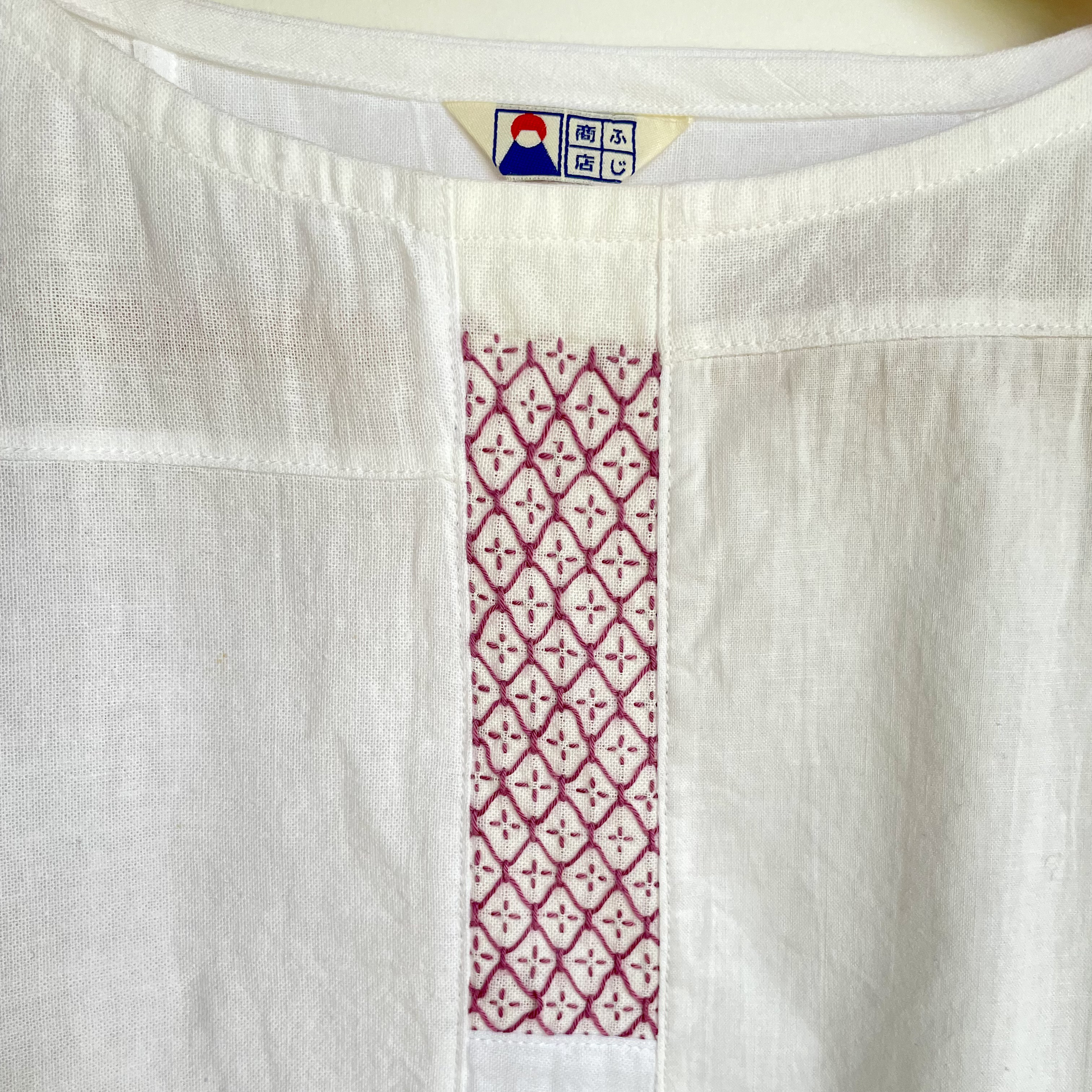 選べる刺し子  Tシャツ風ブラウス【送料込み】浴衣リメイク　ピンク