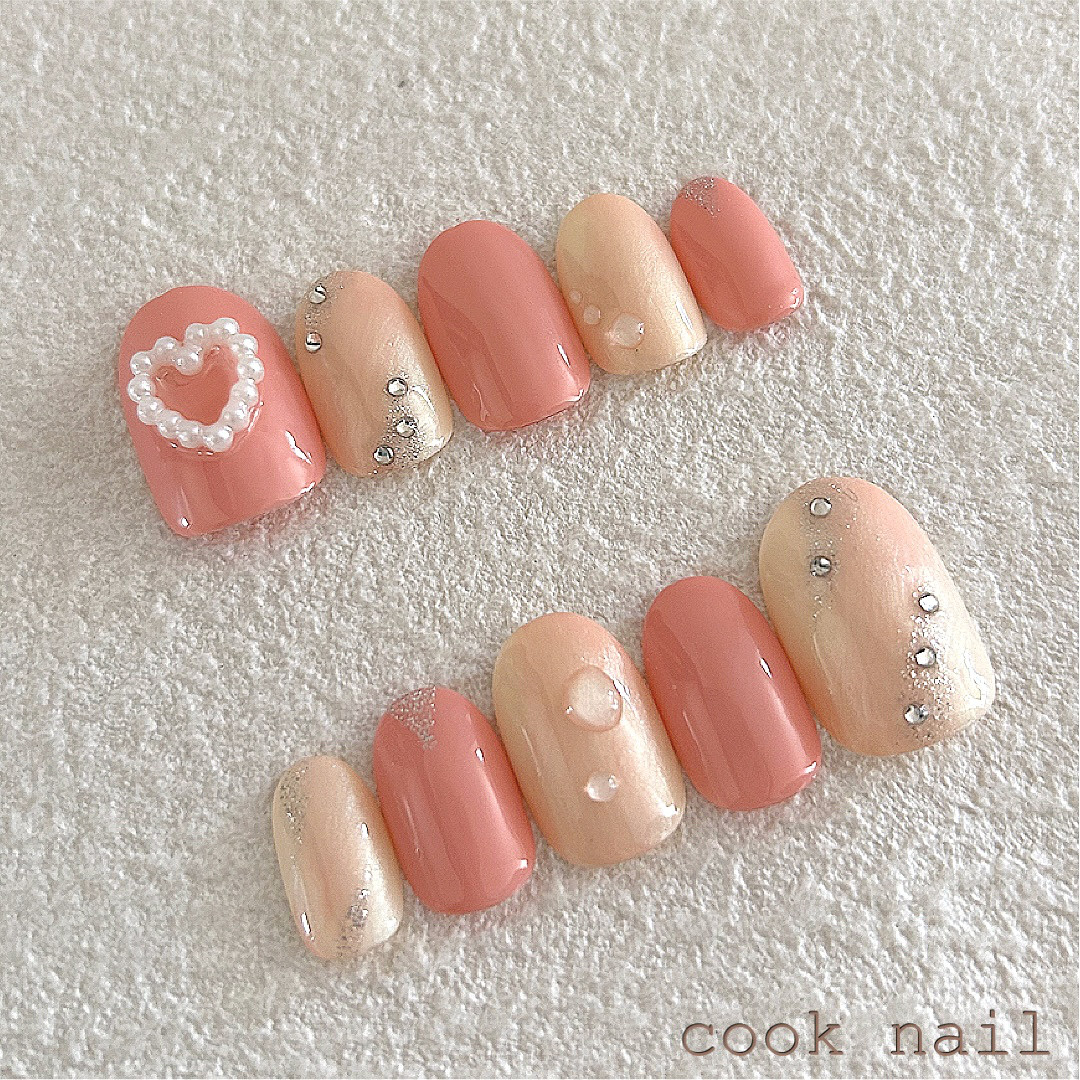 ネイルチップ・付け爪 peach ネイルチップ・付け爪 peach