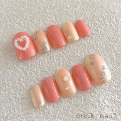 ネイルチップ・付け爪 peach 3858b213a40bd6cd48d1ae415d1fae