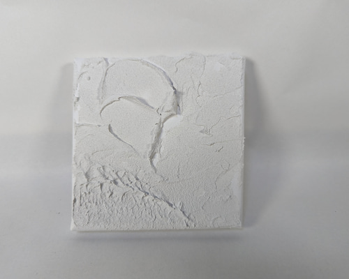 003【テクスチャーアート】モノトーンの部屋に馴染む真っ白な絵（10cm