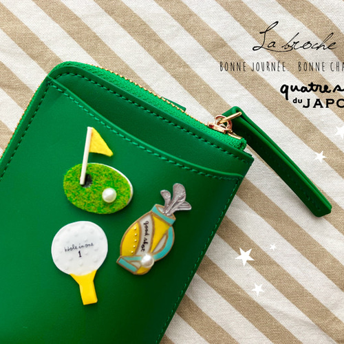 ゴルフLOVERのピンバッジセット☆2 ブローチ quatresix 通販 17570715