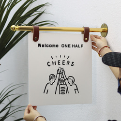 可愛らしい 壁掛け看板 ワーゲンバス オープン&クローズド サイン