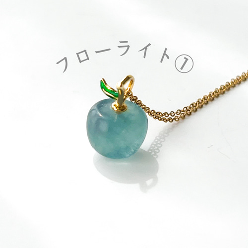 ◯まるい型　姫りんご　ネックレス　天然石 天然石りんごのネックレス/母の日 ネックレス・ペンダント peena＊acce