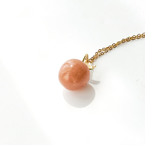 天然石りんごのネックレス/母の日 ネックレス・ペンダント peena＊acce