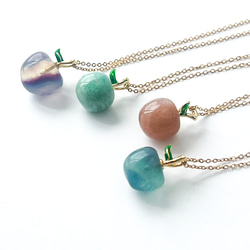 天然石りんごのネックレス/母の日 ネックレス・ペンダント peena＊acce