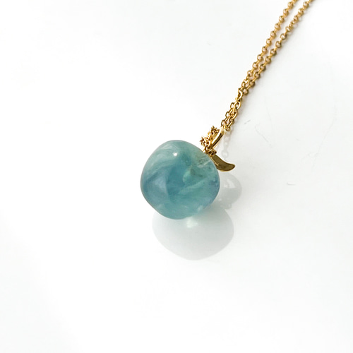 ◯まるい型　姫りんご　ネックレス　天然石 天然石りんごのネックレス/母の日 ネックレス・ペンダント peena＊acce