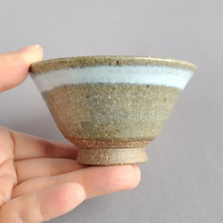 朝顔型煎茶茶碗　白萩釉　五客組　【商品番号：00491】 4枚目の画像