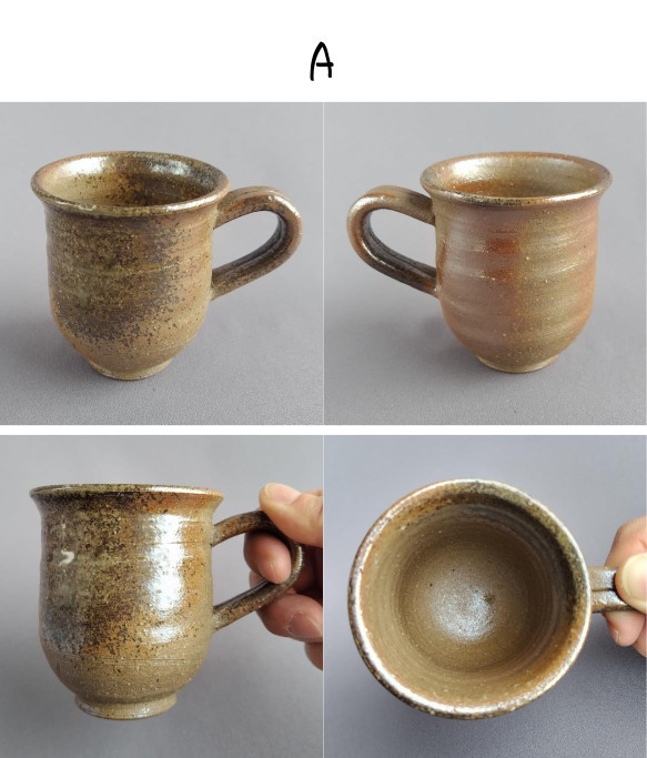 コーヒーカップ　焼締め　薪窯　【商品番号：00492】 3枚目の画像