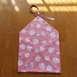 弓道　かけ袋　弽入れ　北欧風　花柄　ピンク 3枚目の画像