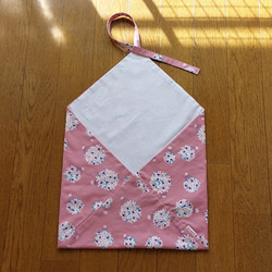 弓道　かけ袋　弽入れ　北欧風　花柄　ピンク 2枚目の画像