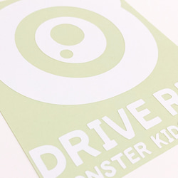 モンスター　ドラレコ　キッズインカー　ステッカー　kids in car  シンプル　ロゴ 3枚目の画像