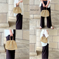 【手編みキット】 Openwork crochet bag (glittknit-19) 5枚目の画像