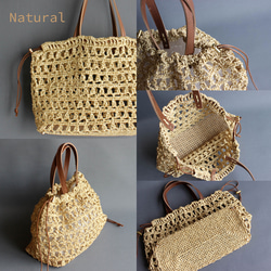 【手編みキット】 Openwork crochet bag (glittknit-19) 4枚目の画像