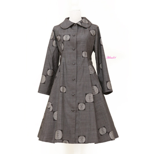 着物リメイク　正絹紬コートワンピース 簡単‼️着物リメイク 紬からオシャレなはおり風コートRemake