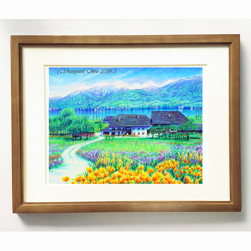 癒しの水彩画940 湖水 癒しの水彩画940 湖水