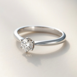 モアサナイト ソリティアリング 5mm｜Dカラー VVS1 選べる12色（シルバー925） 4枚目の画像