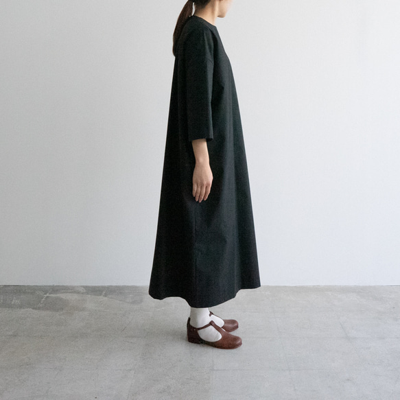 circle cotton dress/black 5枚目の画像