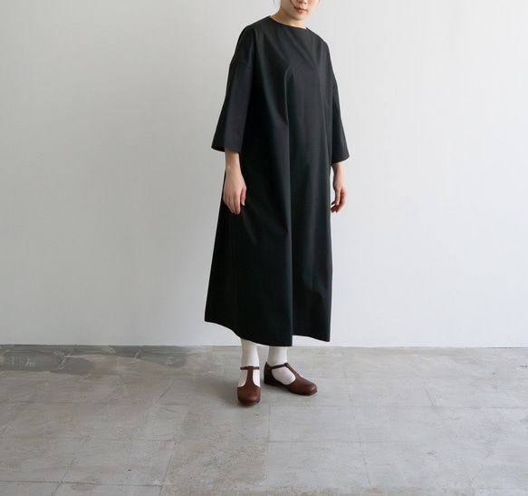 circle cotton dress/black 1枚目の画像