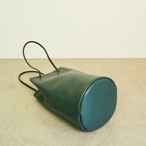 長財布が入るミニドローストリングバッグ◇高級イタリアンレザー