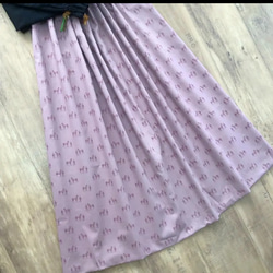 YUWA Horse 北欧風 くすみピンク の ギャザースカート 5枚目の画像
