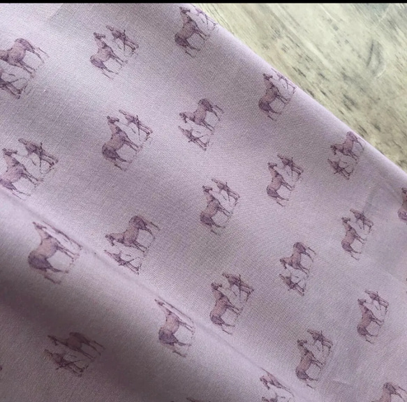 YUWA Horse 北欧風 くすみピンク の ギャザースカート 6枚目の画像