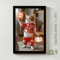 【No.0067】伝統衣装を着た子猫【＃猫スナップ】 1枚目の画像