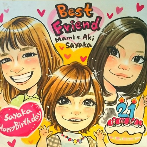 似顔絵 プレゼント 誕生日 こどもの日 可愛い 記念日 お祝い 色紙