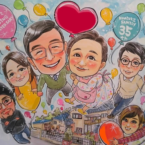 こどもの日、お誕生日❤︎お祝い似顔絵イラストオーダー 似顔絵 プレゼント 誕生日 こどもの日 可愛い 記念日 お祝い