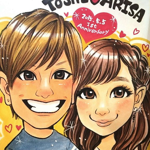 似顔絵 プレゼント 誕生日 こどもの日 可愛い 記念日 お祝い 色紙