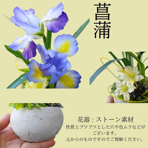 花菖蒲の和風アレンジメント 端午の節句 母の日 誕生日 玄関