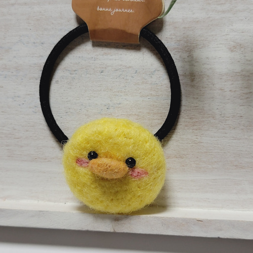 羊毛フェルト♡ハート♡ ベビーヘアクリップ　ヘアゴム 羊毛フェルト♡ハート♡ ベビーヘアクリップ ヘアゴム