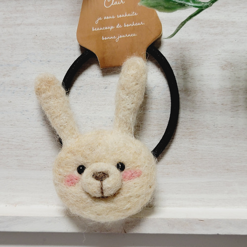 羊毛フェルトヘアゴム☆ウサギちゃん ヘアゴム ～hatci ～ 通販