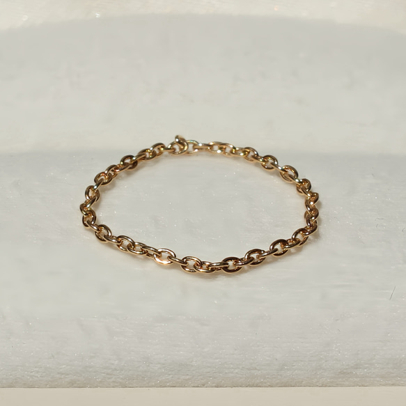 Azuki chain ring / K18YG 2枚目の画像