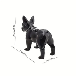 オブジェ ブルドッグ 黒 ブラック フレンチブルドッグ 雑貨 置物 フレブル 犬 動物 インテリア at-0026 3枚目の画像