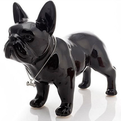 オブジェ ブルドッグ 黒 ブラック フレンチブルドッグ 雑貨 置物 フレブル 犬 動物 インテリア at-0026 1枚目の画像