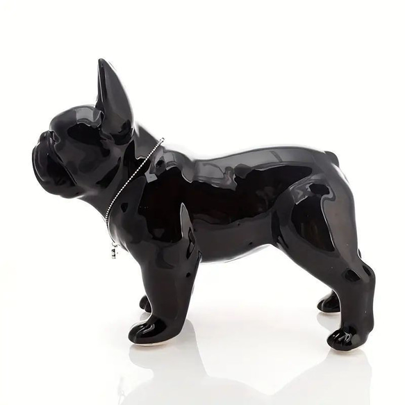 オブジェ ブルドッグ 黒 ブラック フレンチブルドッグ 雑貨 置物 フレブル 犬 動物 インテリア at-0026 2枚目の画像
