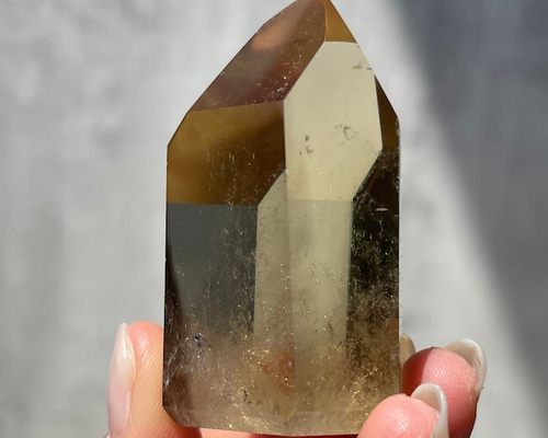 ブラジル産【ナチュラル シトリン】虹あり 非加熱 黄水晶 鉱物 天然石