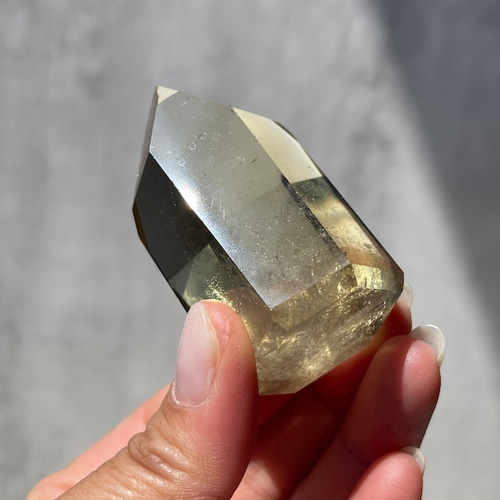 ブラジル産【ナチュラル シトリン】虹あり 非加熱 黄水晶 鉱物 天然石