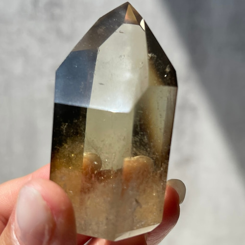 ブラジル産【ナチュラル シトリン】虹あり 非加熱 黄水晶 鉱物 天然石