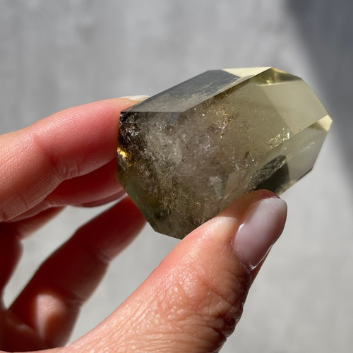 ブラジル産【ナチュラル シトリン】虹あり 非加熱 黄水晶 鉱物 天然石