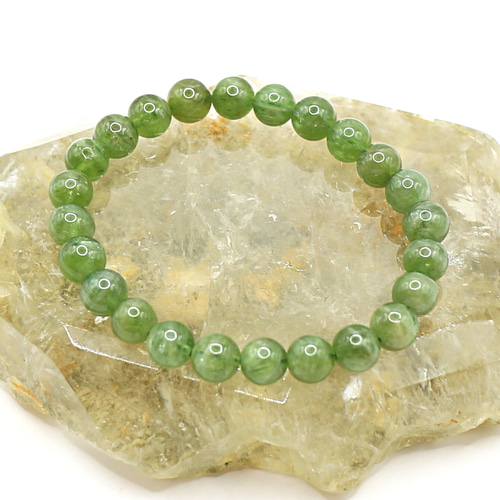 AG-Beads-220 天然石 ビーズ ブレスレット グリーンアパタイト