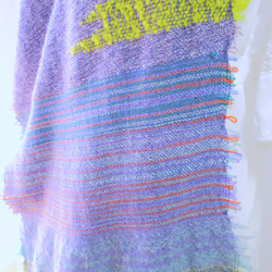 手織り・ウール・ロングストール・春の川岸 12枚目の画像
