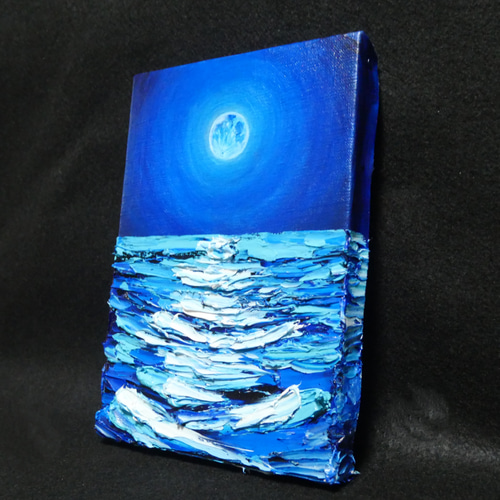 油絵 油彩 油彩画 絵 絵画 アートパネル【スーパーブルームーン 】 油絵 油彩 油彩画 絵 絵画 SM号【スーパーブルームーン 】 絵画