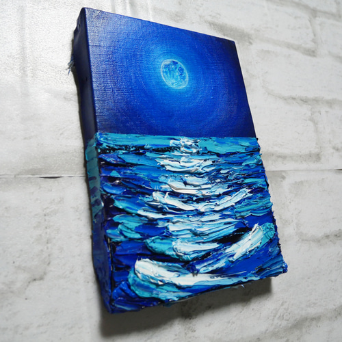 油絵 油彩 油彩画 絵 絵画【スーパーブルームーン】SM号 絵画